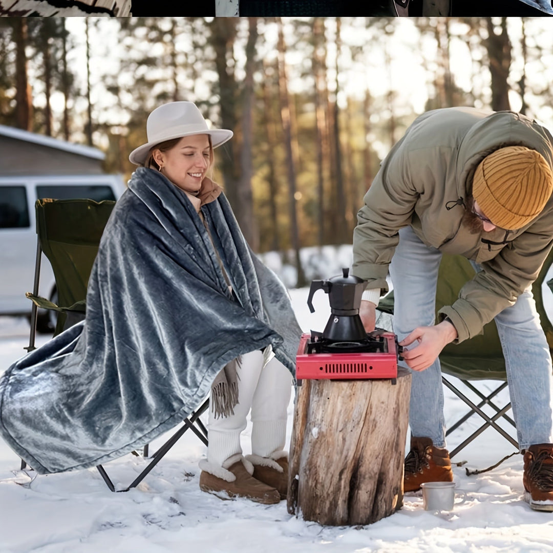 12V Heated Car Bowliftanket - Soft Flannel Bowliftanket with Overheat Protection for Car and Camping | Bowlift
