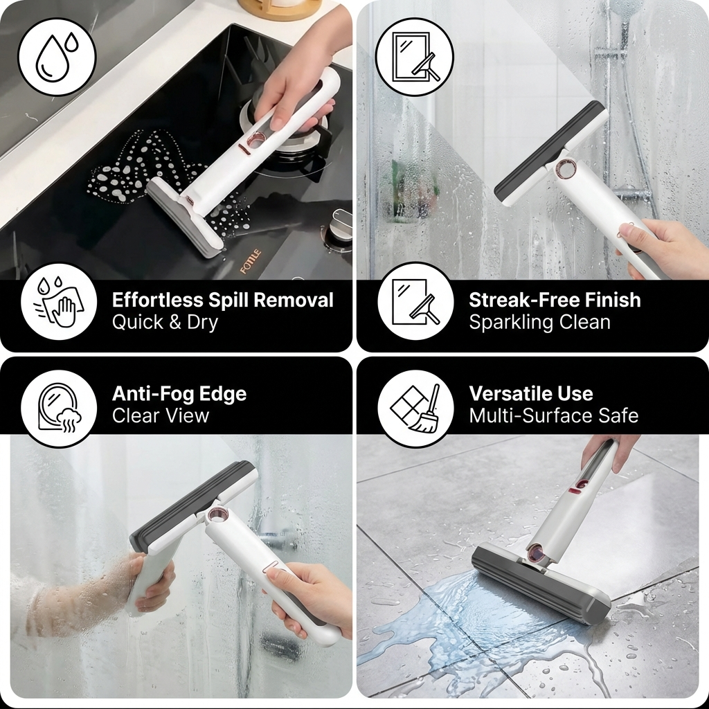 Mini cleaning stick with squeegee | Bowlift