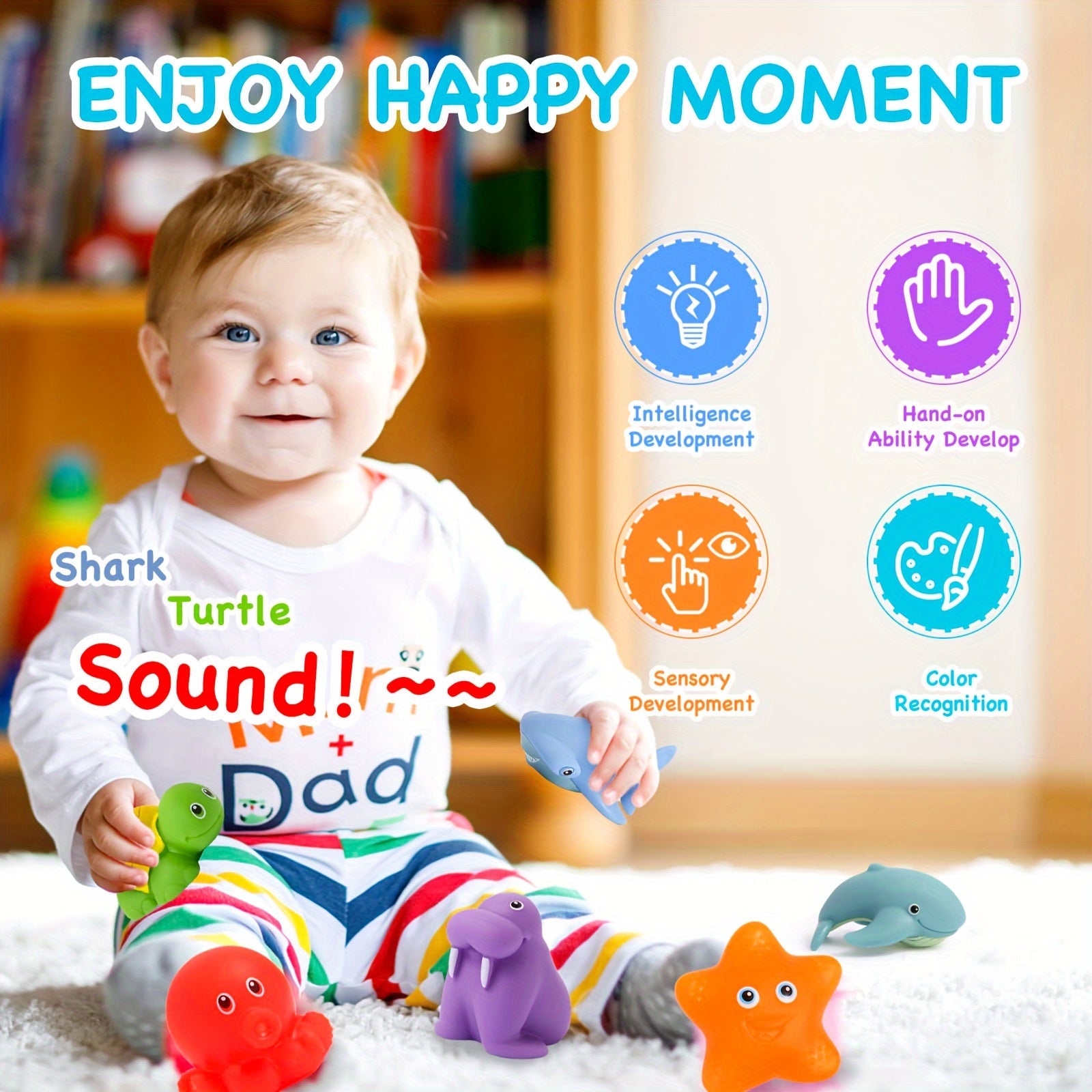 BowLift | Bath Toys Set Soft Floating Animal Figures