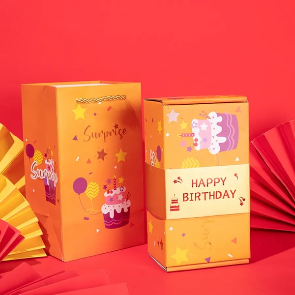 BowLift | Pop-Up Surprise Gift Box | Spring-Loaded Cubes | Hidden Compartment | Reusable Party Gift Box | For All Occasions