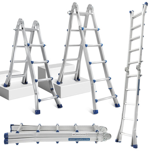 Telescopic ladder Multifunctional ladder 3 in 1 Aluminum ladder | Bowlift