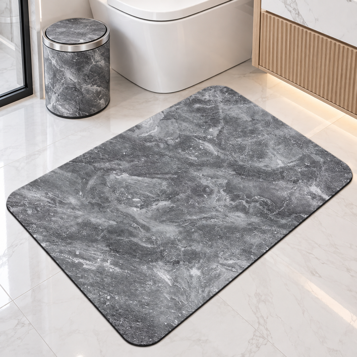 Extra-Absorbent Memory Foam Microfiber Bath Mat with Non-Slip Backing Bowlift