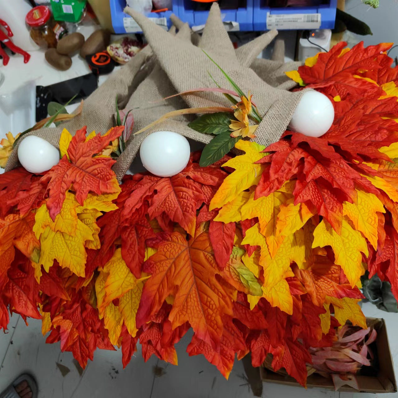 BowLift | Hat Christmas Decoration Garland Harvest Season Maple Leaf Creative Garland