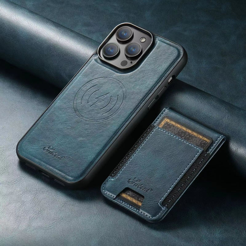 LuxCase Leather Phone Case with Card Slot and Stand – Suitable for iPhone | Bowlift