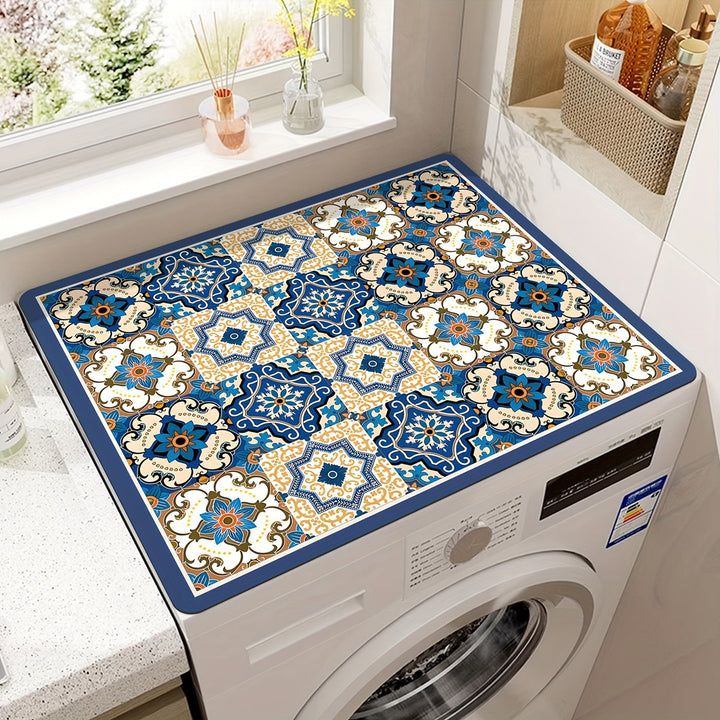 Washing Machine Cover Mat Retro Mosaic | Bowlift
