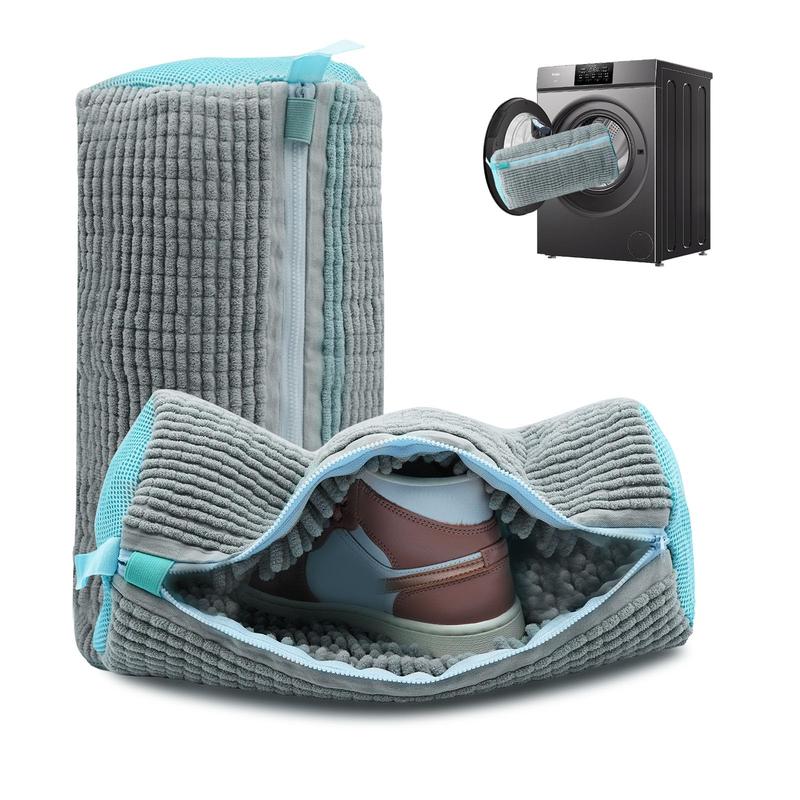 BowLift | Chenille Microfiber Shoe Washing Bag – Gentle & Effective Machine Wash Protection