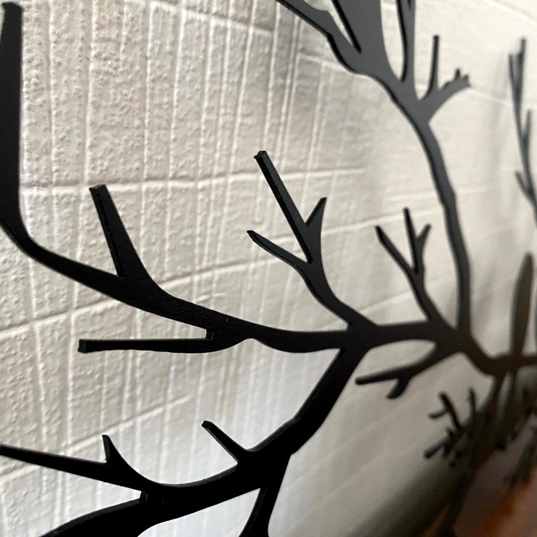 BowLift | Modern Metal Wall Art – NatureCraft Bird Design – Black Geometric Wall Decoration