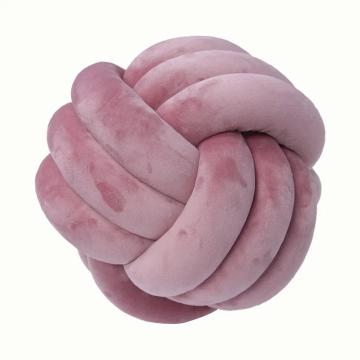 BowLift | Decorative knotted suede-look ball soft cushion