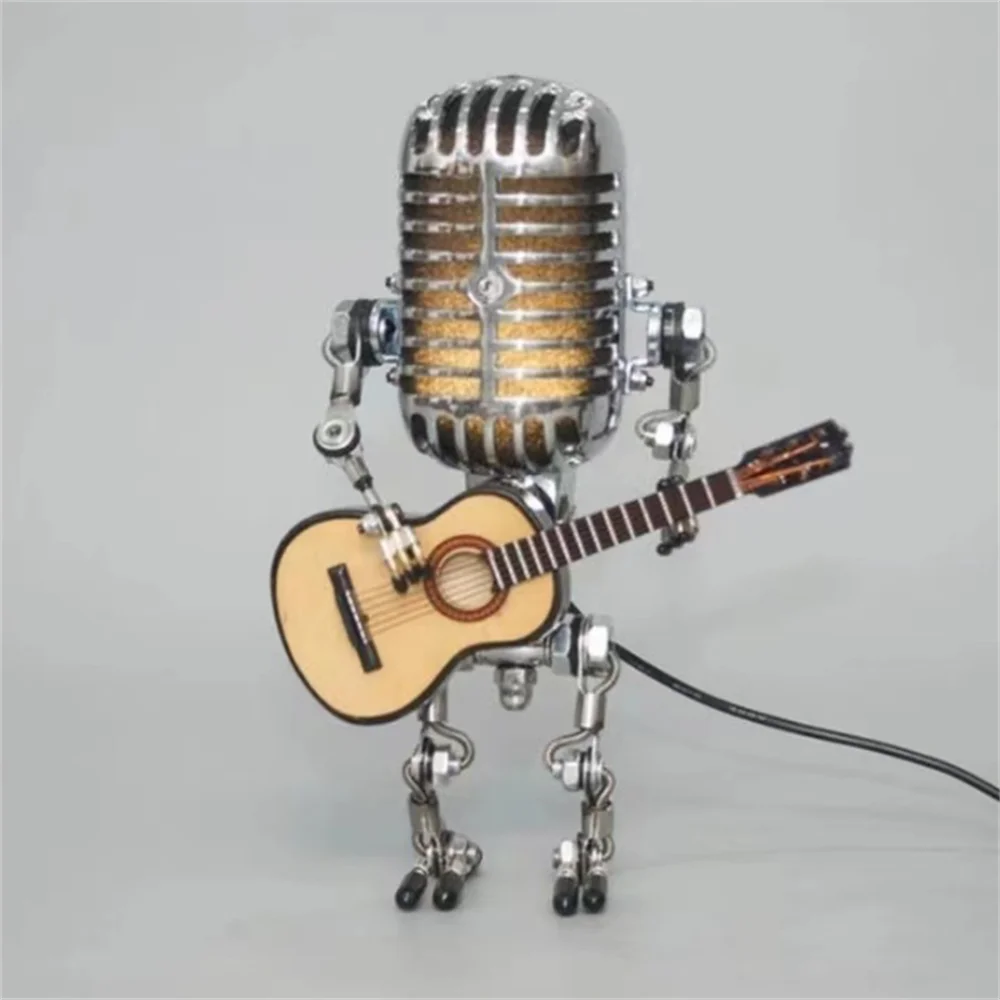 BowLift | Decorative Microphone Robot Lamp with Guitar – Max