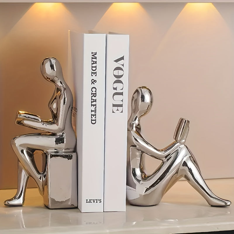 LuxeCeramic - Abstract Ceramic Bookends for Elegant Interiors Bowlift