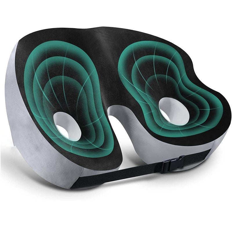 BowLift | Adjustable Memory Foam Seat Cushion for Sit Bone Relief | Ergonomic Design for Office Chair and Car Use