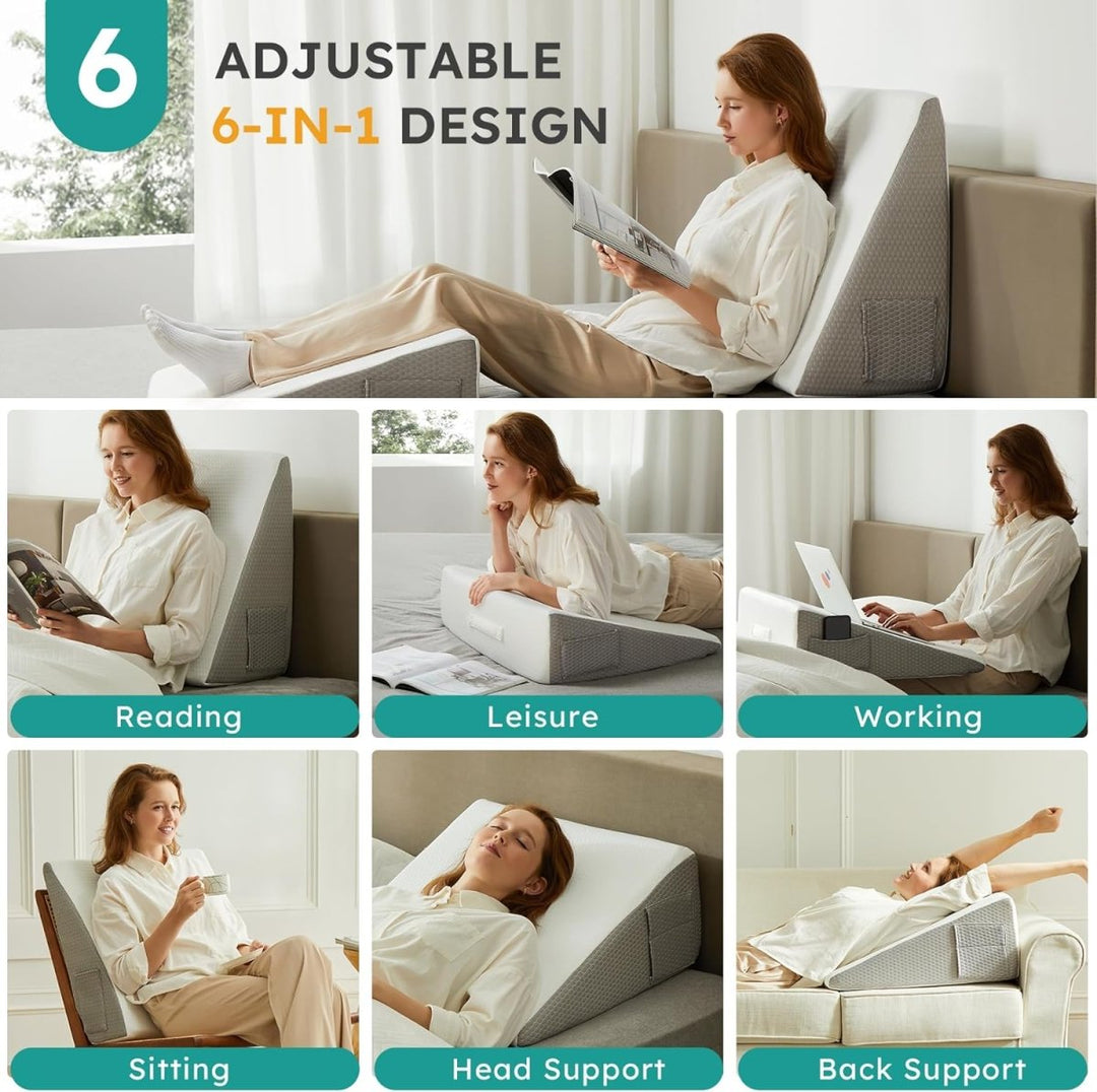 BowLift | ELEVANA – Ergonomic Memory Foam Wedge Pillow for Comfortable Support