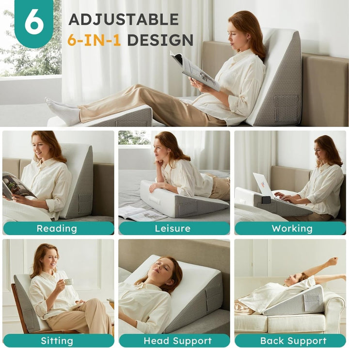 BowLift | ELEVANA – Ergonomic Memory Foam Wedge Pillow for Comfortable Support
