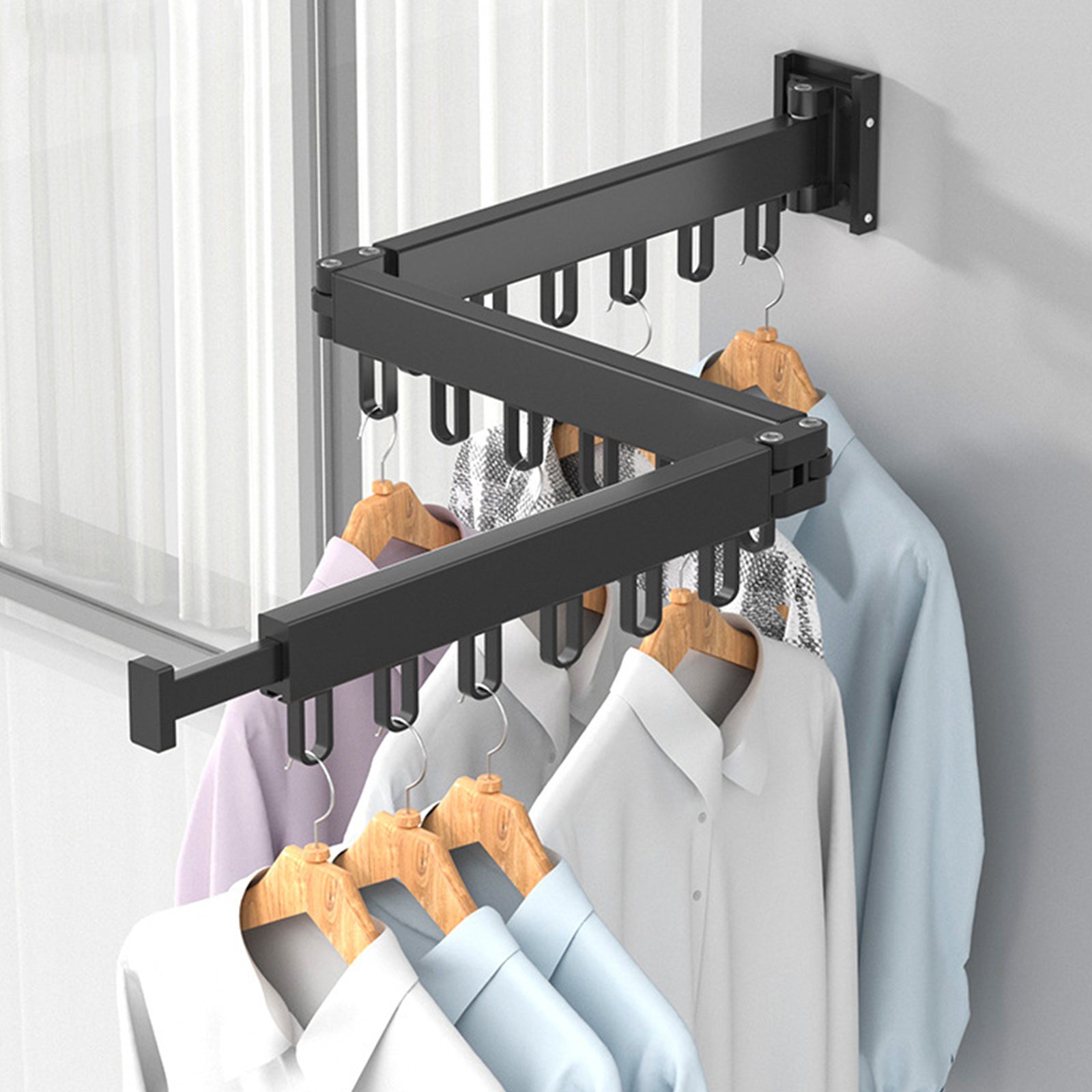 BowLift | Clothes Drying Rack | Foldable Space-Saving Design | Indoor & Outdoor Use