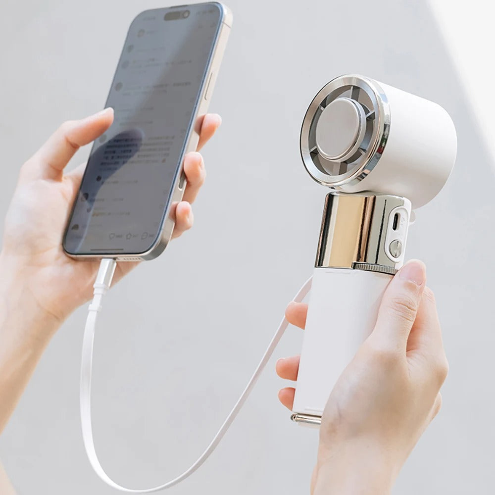 BowLift | Portable Neck Fan with Built-in Power Bank and Foldable Design