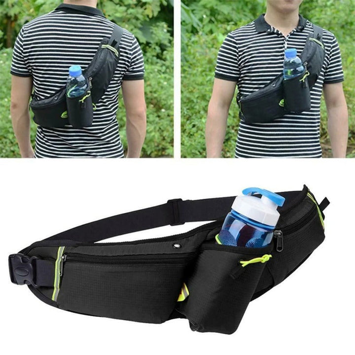 BowLift | RunEase Hydration Running Belt – Waterproof Waist Pack with Bottle Holder & Storage Pockets