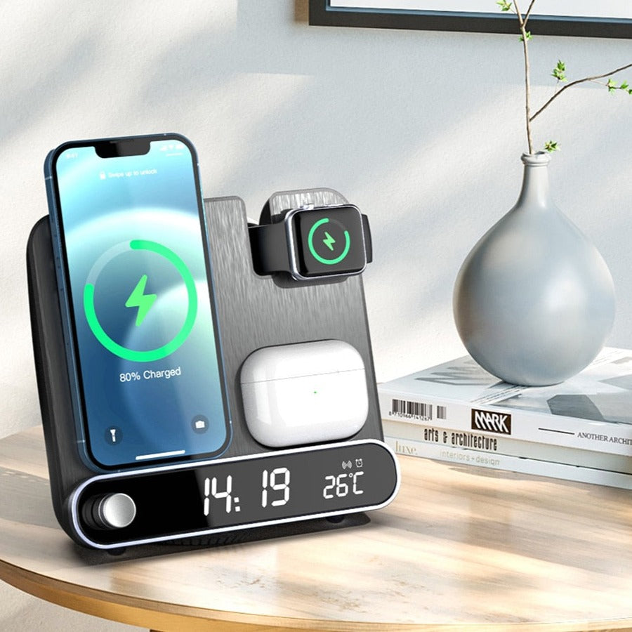 BowLift | 3 in 1 wireless charger Alarm clock