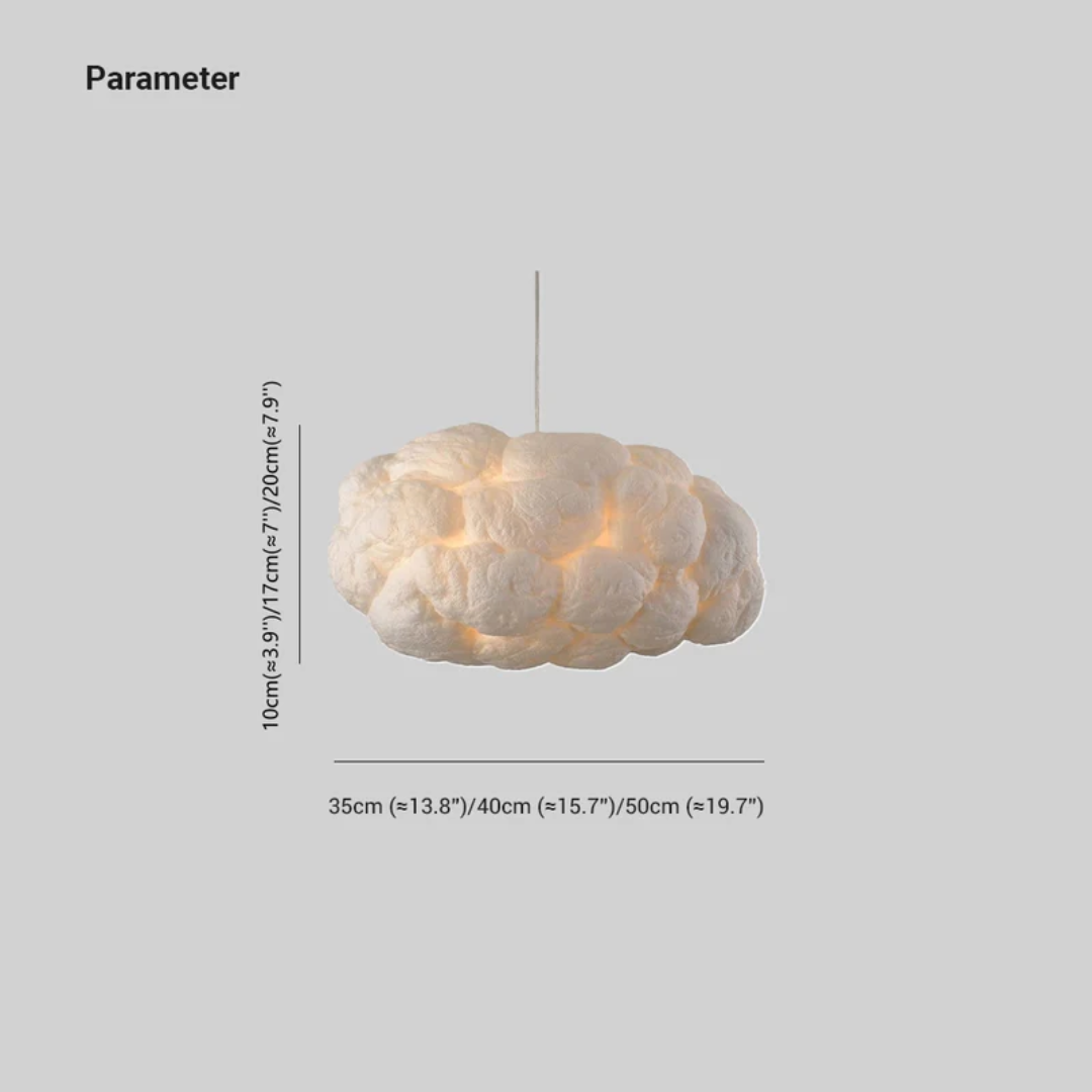 BowLift | Design Cloud LED Pendant Light White PVC/Cotton - Nimbus