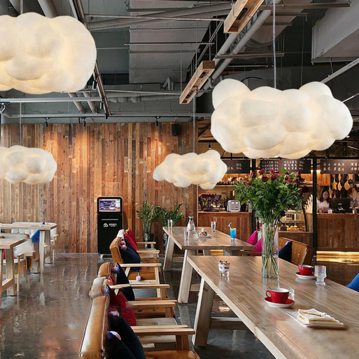 BowLift | Design Cloud LED Pendant Light White PVC/Cotton - Nimbus
