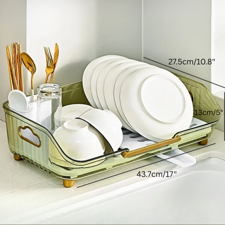 Detachable Sink Dish Drainer Countertop Organizer with Utensil Holder | Bowlift
