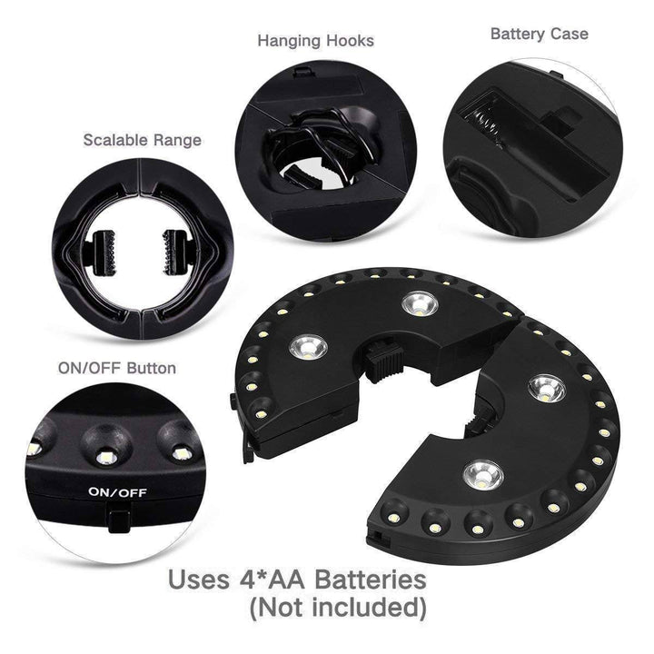 BowLift | Detachable Patio Umbrella Light