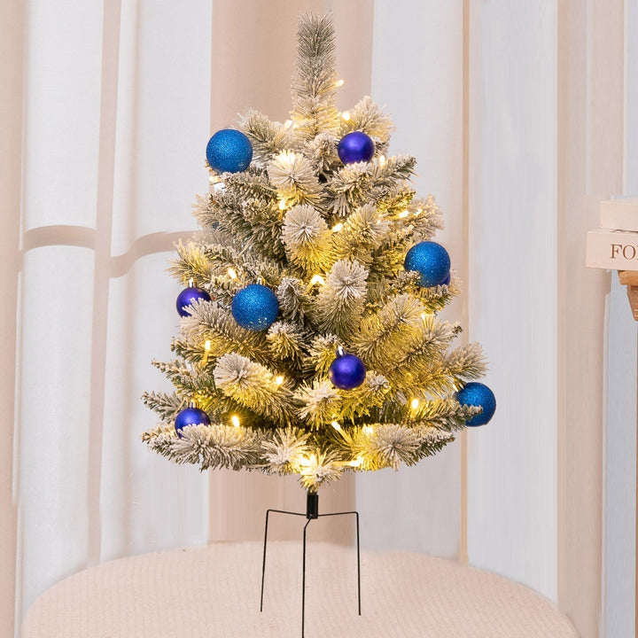BowLift | Christmas urn decoration with LED lights | Realistic pine branches & berries | Indoor and outdoor