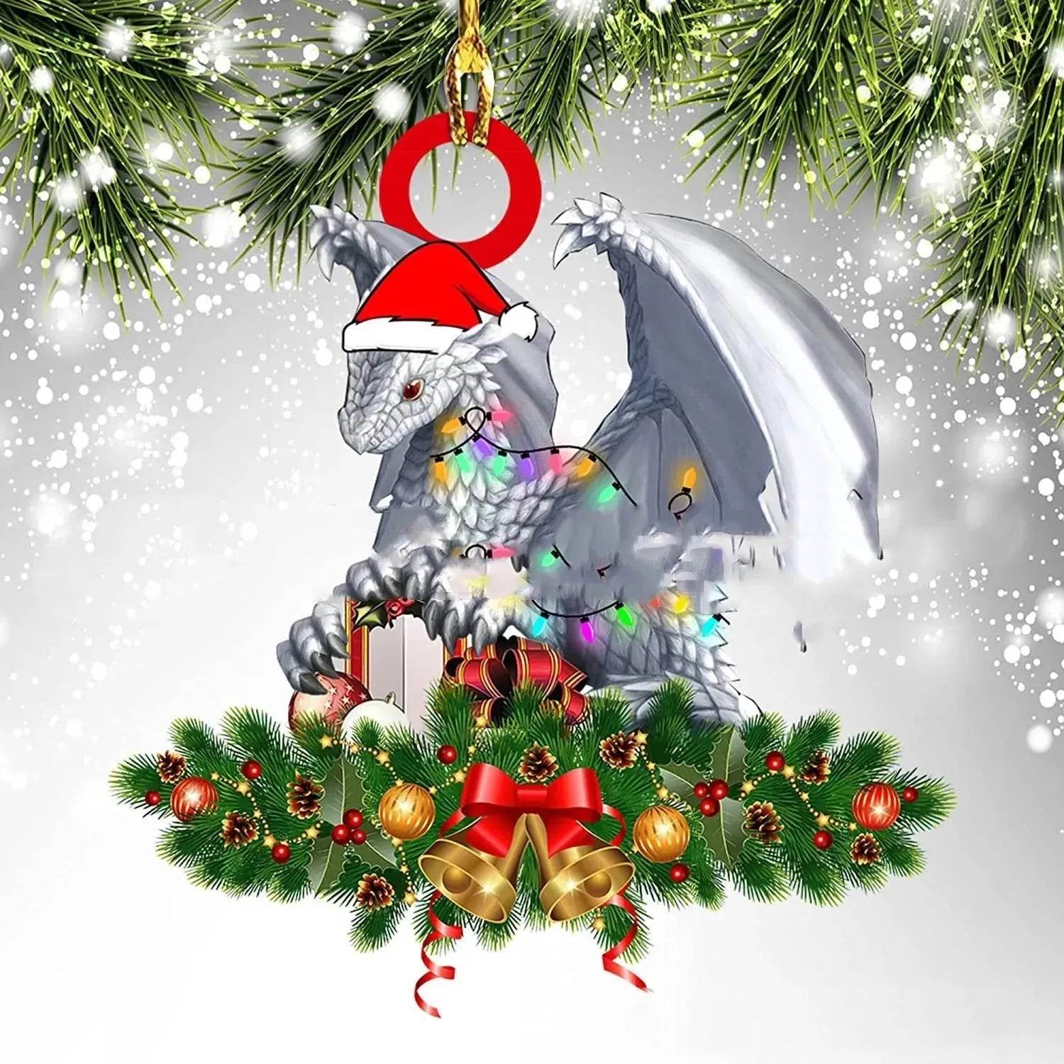 BowLift | Dinosaur Dragon Egg Christmas Decorations Pendant Acrylic