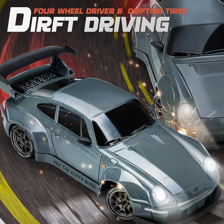 BowLift | 1:24 RC Drift Car | 4WD, LED Wheels & USB Rechargeable for Indoor and Outdoor Racing Fun