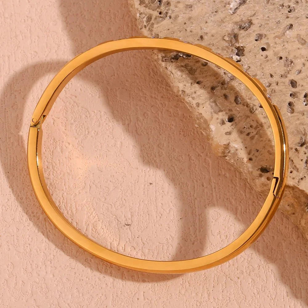 BowLift | Diamond Accented Gold Cuff Bracelet