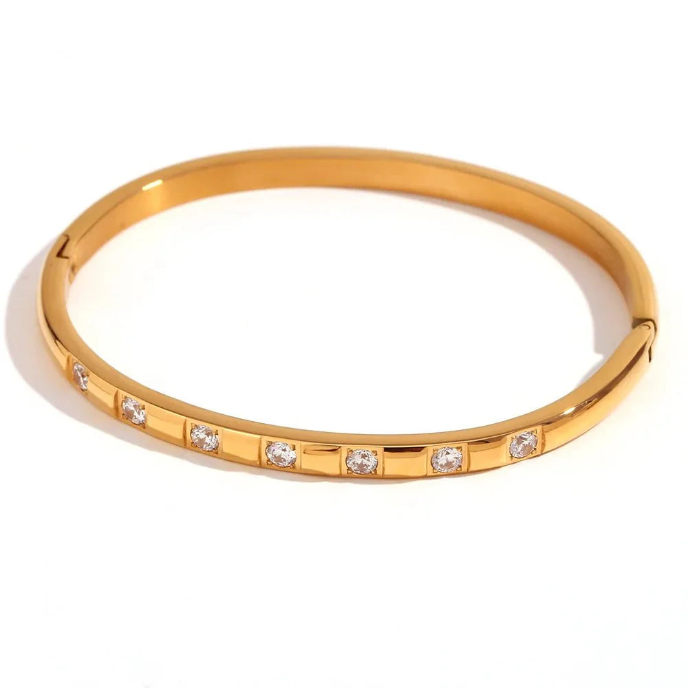BowLift | Diamond Accented Gold Cuff Bracelet