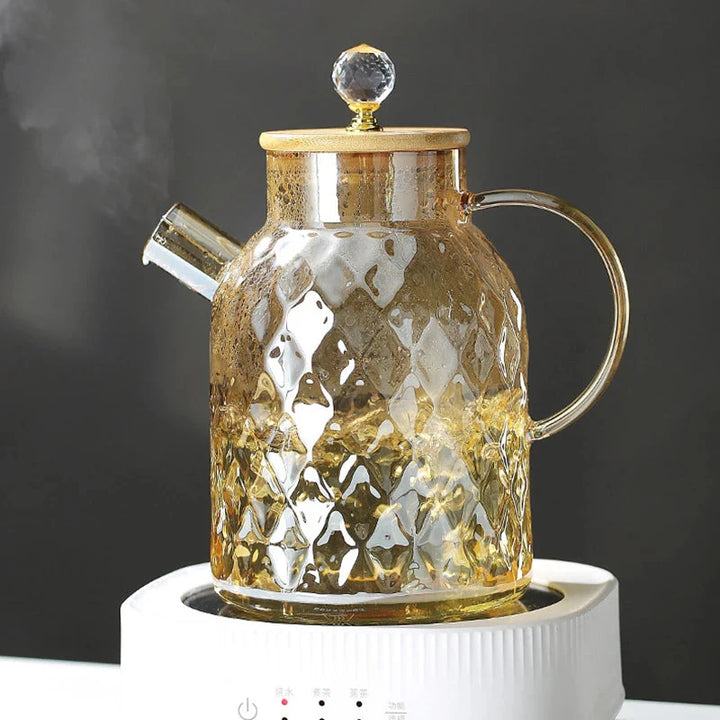 Diamond Texture Surface Glass Kettle Heat-resistant Thicken Glass | Bowlift