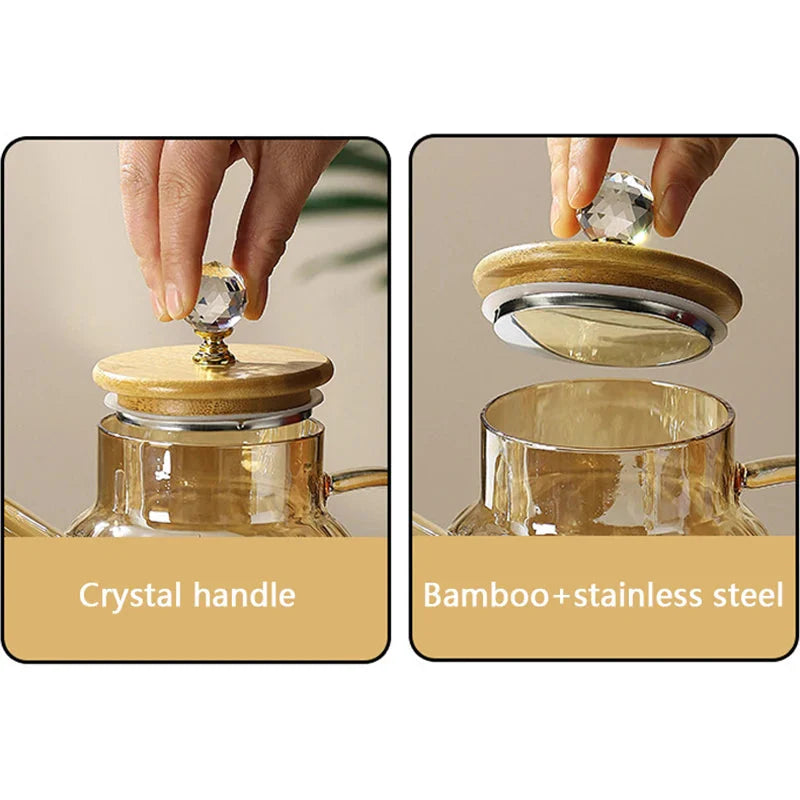 Diamond Texture Surface Glass Kettle Heat-resistant Thicken Glass | Bowlift