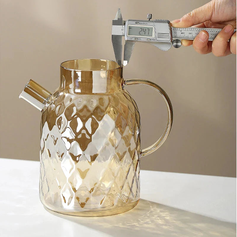 Diamond Texture Surface Glass Kettle Heat-resistant Thicken Glass | Bowlift