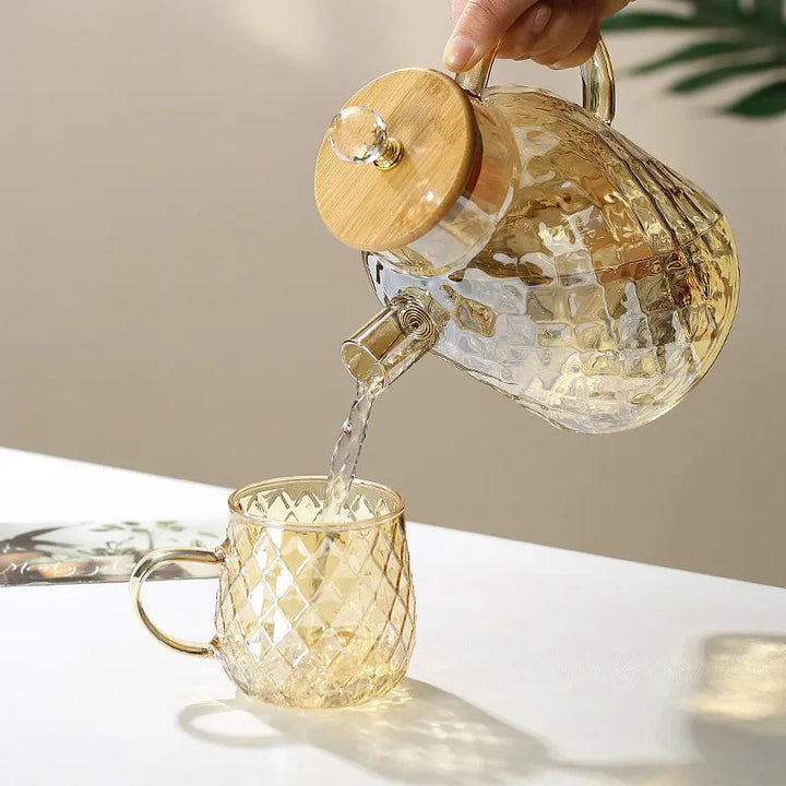 Diamond Texture Surface Glass Kettle Heat-resistant Thicken Glass | Bowlift