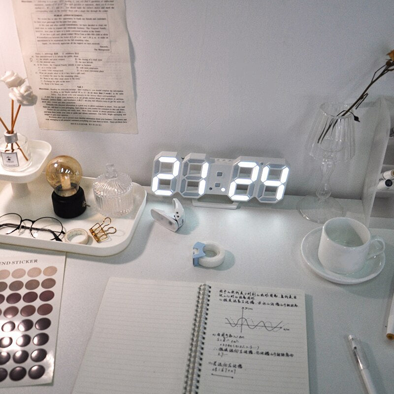 BowLift | Wall Clock with LED Display and Alarm