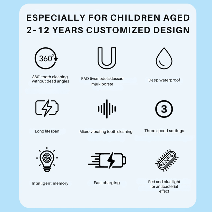 BowLift | DINO BRUSH – Electric Toothbrush for Kids with 360° Cleaning