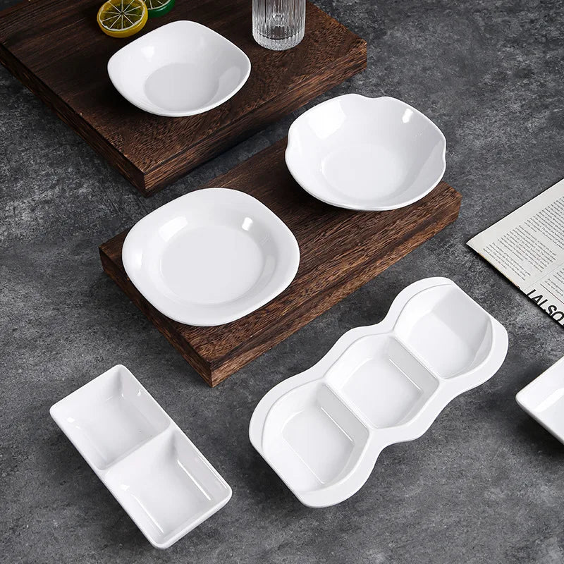 Dipping Saucer Multi-grid Dish Plate Kitchen Dressing Dishes | Bowlift