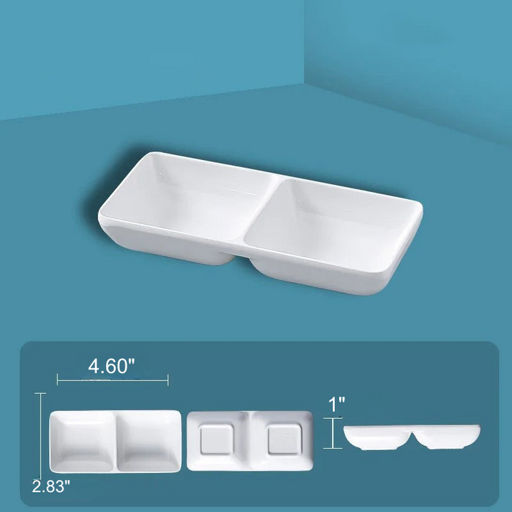Dipping Saucer Multi-grid Dish Plate Kitchen Dressing Dishes | Bowlift