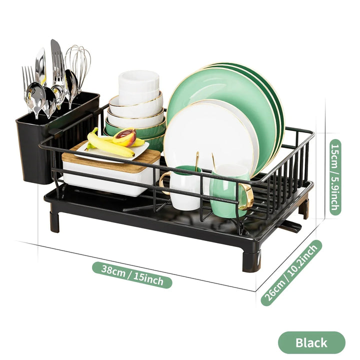 Dish Draining Rack Cutlery Rack With Drain Tray And Drip Line Drainer | Bowlift