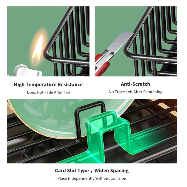 Dish Draining Rack Cutlery Rack With Drain Tray And Drip Line Drainer | Bowlift