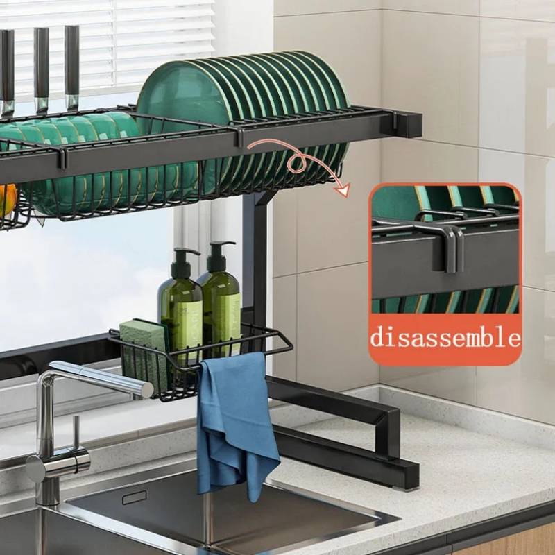 BowLift | Adjustable Sink Dish Drying Rack - Custom Fit from 24" to 26"