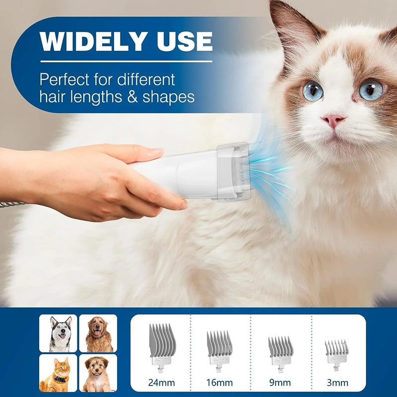 BowLift | 5-in-1 Dog Grooming Kit with with Pet Hair Vacuum & Clipping Tools