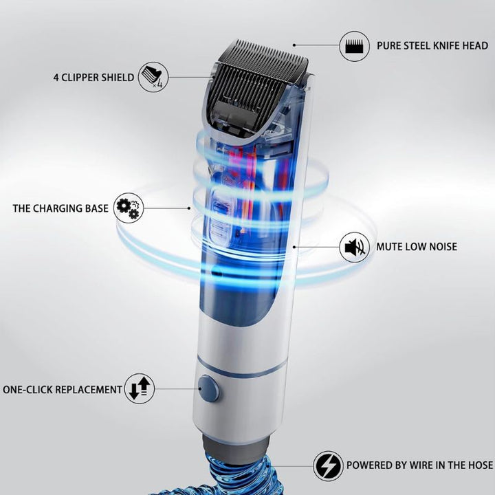 BowLift | 5-in-1 Dog Grooming Kit with with Pet Hair Vacuum & Clipping Tools