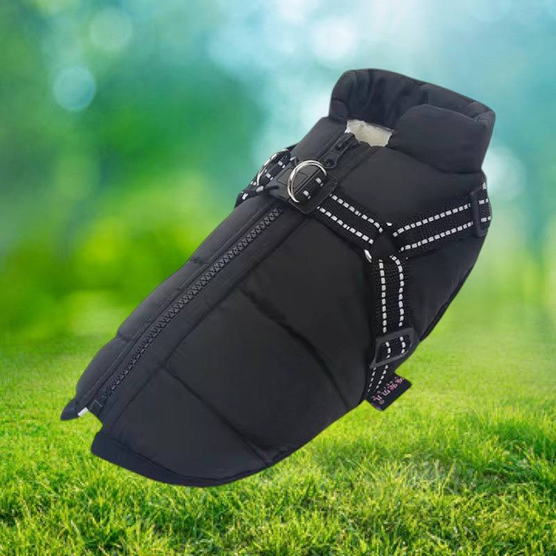 BowLift | Waterproof Dog Jacket for Winter with Reflective Built-In Harness