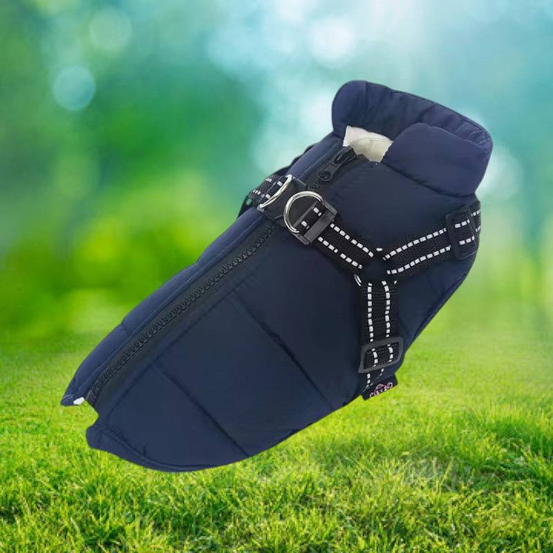 BowLift | Waterproof Dog Jacket for Winter with Reflective Built-In Harness