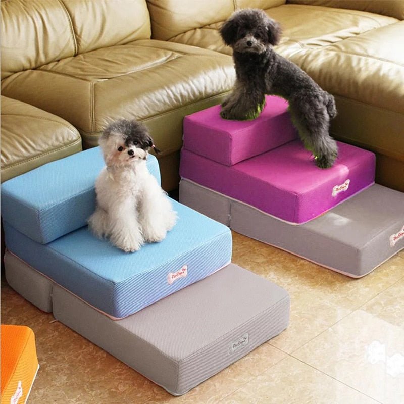 BowLift | HOPHAVEN – Soft Foam Pet Stairs for Safe Couch & Bed Access
