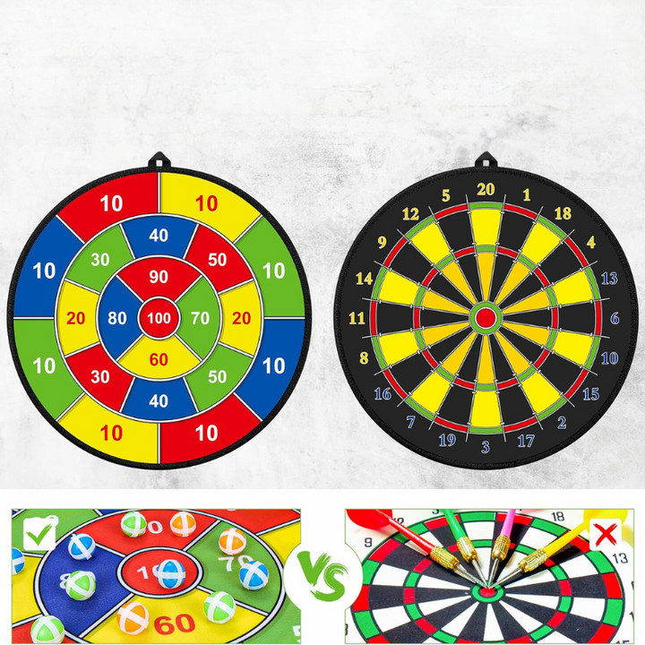 Double-sided children's dart – Large safe dartboard for indoor & outdoor | Bowlift