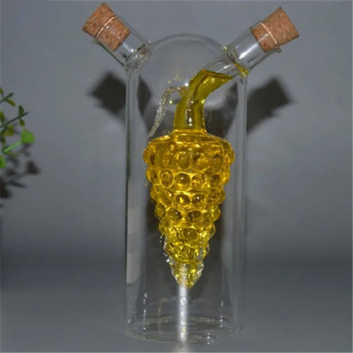 Double Glass Seasoning Bottle Condiment Bottles Oiler Kitchen Supply | Bowlift