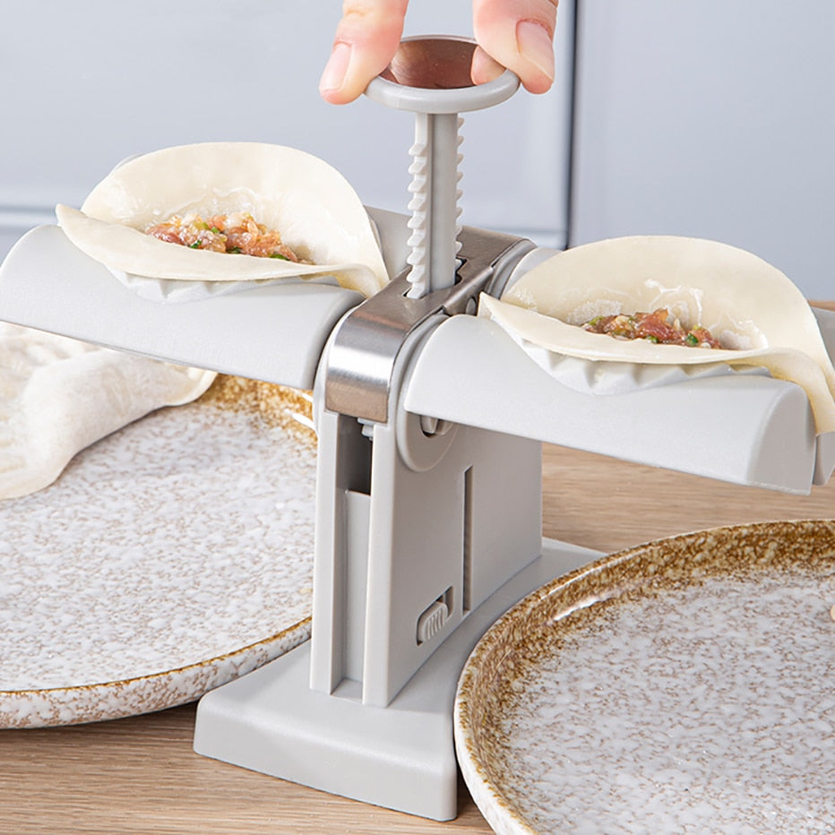 Double Heads Automatic Dumpling Making Mold Manual Press Machine | Bowlift