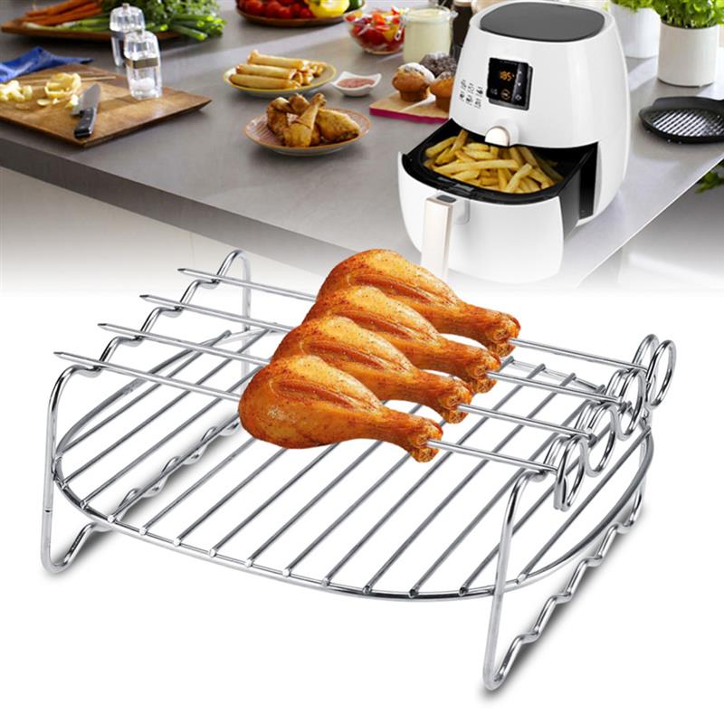 Double Layer Stainless steel Skewers Barbecue Rack BBQ Tray | Bowlift